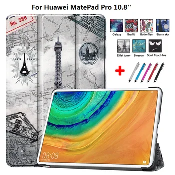 

Print Cover for Huawei MatePad Pro 10.8 Case Slim Folding Stand Hard Back for Huawei MatePad Pro 10.8 2019 MRX-W09 W19 AL09 AL19