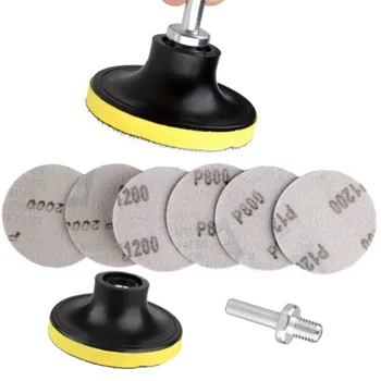 

8pcs Polisher Sand Disc Kit 800/1200/2000 Grit Woodworking Polishing Sandpaper Wood Sandpapers Mandrel Abrasive Tools
