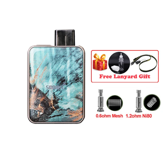 ss Smoant Charon Детский комплект 750 мАч Pod Vape 15 Вт 2 мл картридж 0.6ом сетка/1.2ом Ni80 катушка Vape комплект vs Smoant Pasito набор battlestar - Цвет: ss