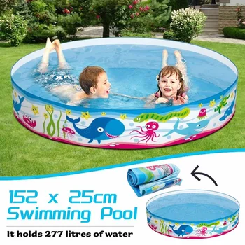 

New 152x25cm Baby Children Round Swimming Pool Large Family PVC Swimming Pool Outdoor Summer Kids Paddling Pools