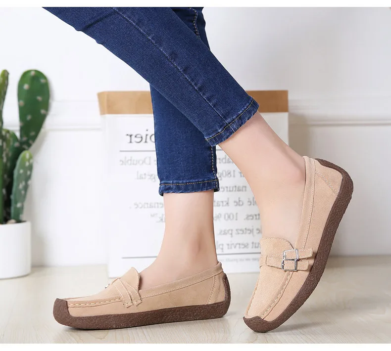 HX 7732-2019 Spring Autumn New Arrival Genuine Leather Women Flats Shoe-11