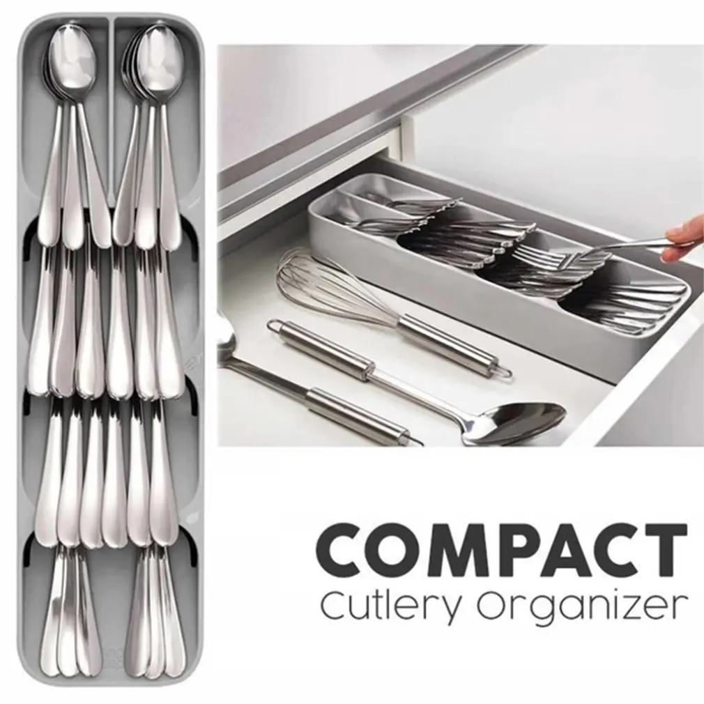 Kitchen Drawer Storage Box Tray Compartment Storage Consolidation Box Knife Spoon Fork Separation Storage