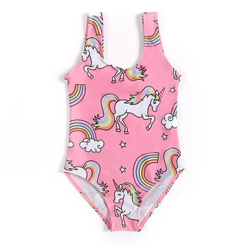 

2019 Little Girls' Unicorn Swimwear One Piece Swimsuit Children's Swimwear Unicorn Kids Beach Sport Bathing Suit CC871