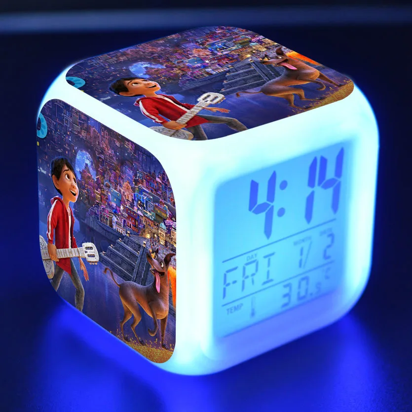 Мультяшный будильник для мальчиков детские игрушки Led reloj будильник, цифровой Электронные часы с будильником Пробуждение свет стол reveil wekker - Цвет: 12