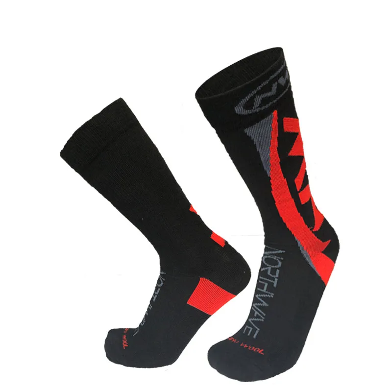 Красный Unisex Autumn and Winter Thicken Warm Bike Socks Outdoor Sports Ski Cycling Socks - Цвет: Красный