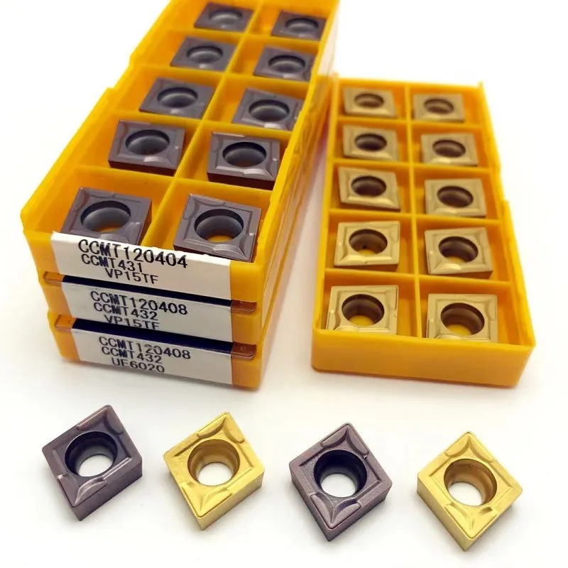 10PCS CCMT120404 NN CCMT431 NN Carbide Inserts For Lathe Turning Tool Holder CNC