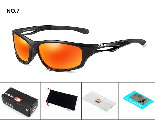 DUBERY фирменный дизайн поляризованные солнцезащитные hd-очки мужские Dring Shades мужские солнцезащитные очки для мужчин Летние светоотражающие очки Oculos UV400 166 - Цвет линз: NO7