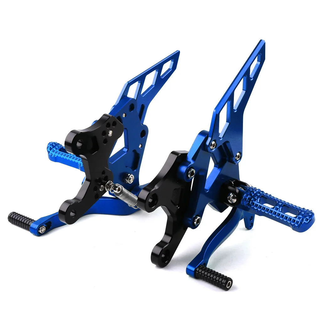 Для Kawasaki Z900 Z 900 2012- Регулируемые подножки Rearset подножки для ног с ЧПУ алюминиевые аксессуары для мотоциклов - Цвет: Синий