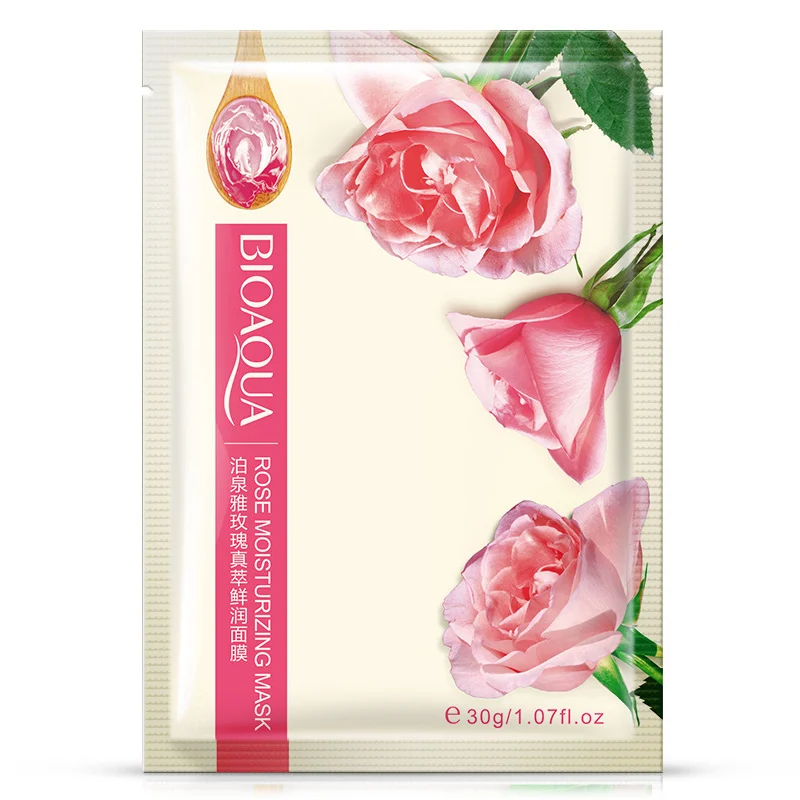19 ROSE EXTRACT BIOAQUA уход за кожей растение увлажняющая маска для лица контроль масла удаления угрей маска на лицо Уход за лицом - Цвет: 19 ROSE EXTRACT