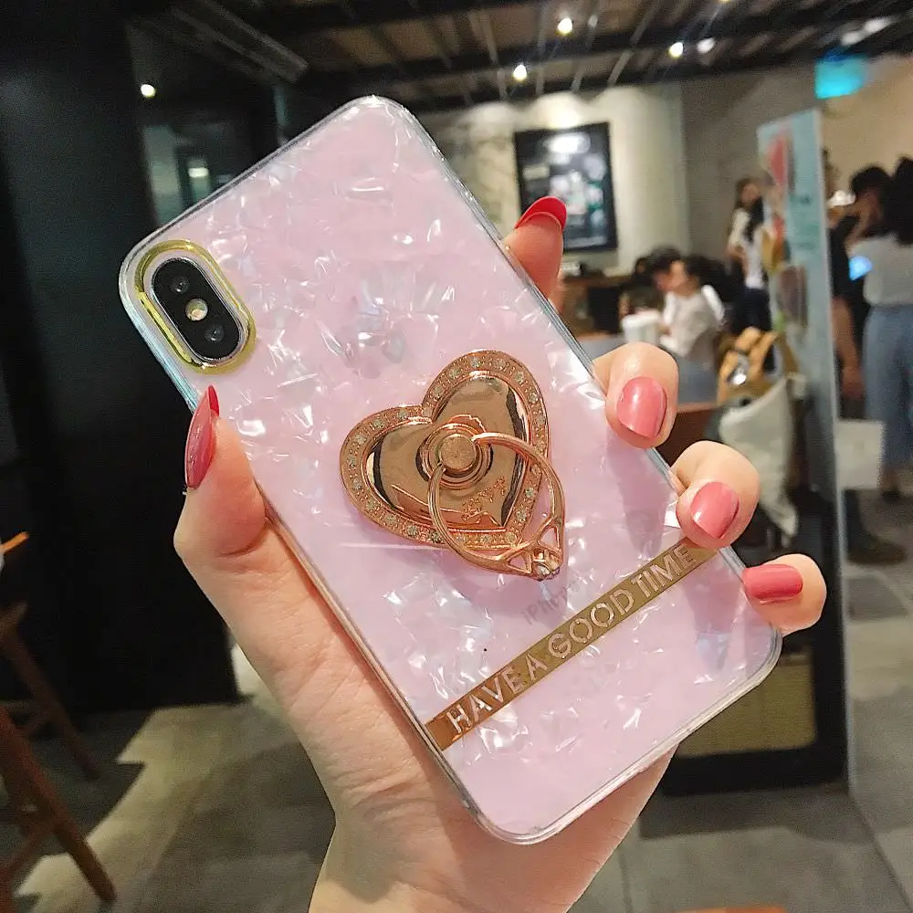 LLZ.COQUE чехол с гальваническим геометрическим мрамором для Iphone 11 Pro X XS Xr Max 6 6S 7 8 PLUS, металлический кольцевой кронштейн, чехол с подставкой