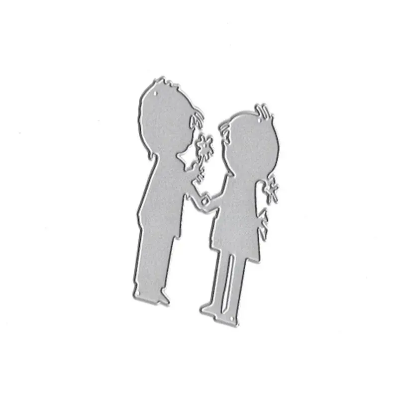 

Girl and Boy Metal Cutting Dies Stencil DIY Scrapbooking Album Stamp Paper Card Embossing Decor Craft