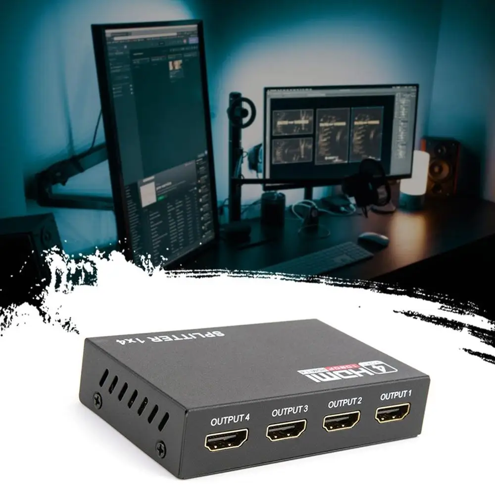 HDMI сплиттер HDCP 4K 1x2 Out усилитель сигнала мощности 1080P 3D 1x4 аудио сплиттер HDMI конвертер HDMI адаптер