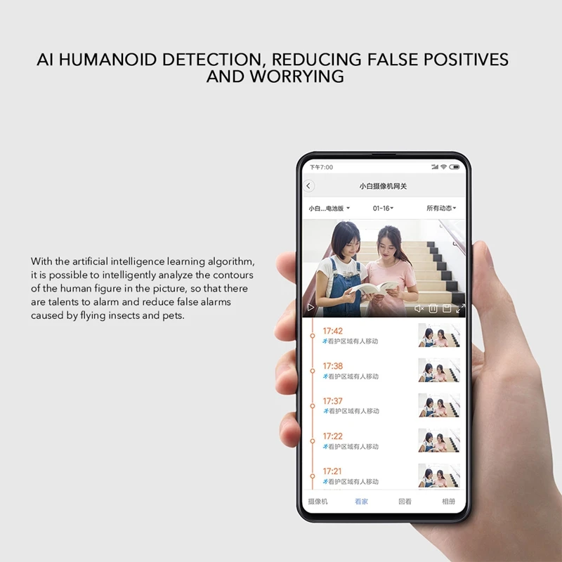 Xiaomi Mijia Smart IP Camera With Battery Gateway 1080P AI Humanoid Detection Camera Outdoor Wirele