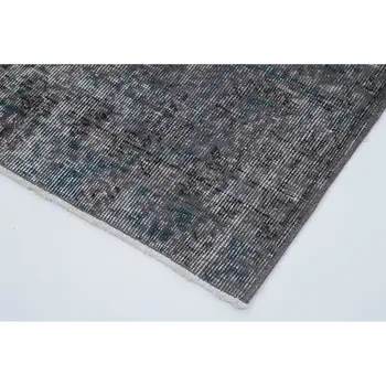 

83x201 Cm Grey Handmade Overdyed Runner Rug-3x7 Ft