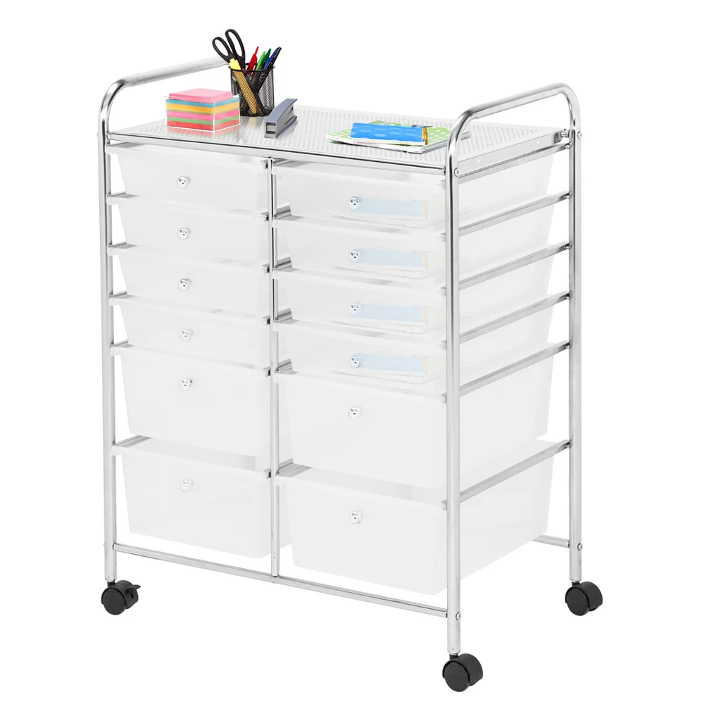 

Metal Frame Plastic Drawers Utility Organizer Cart,Rolling Storage Bin Organizer Cart,Scrapbook Art Supply and Paper Shelf