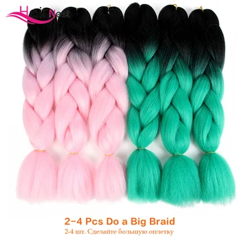 

Hair Nest Jumbo Braiding Hair Pre Stretched Afro Wholesale Price Ombre Blonde Synthetic Hair Braids For Box Twist Braid 24 Inch