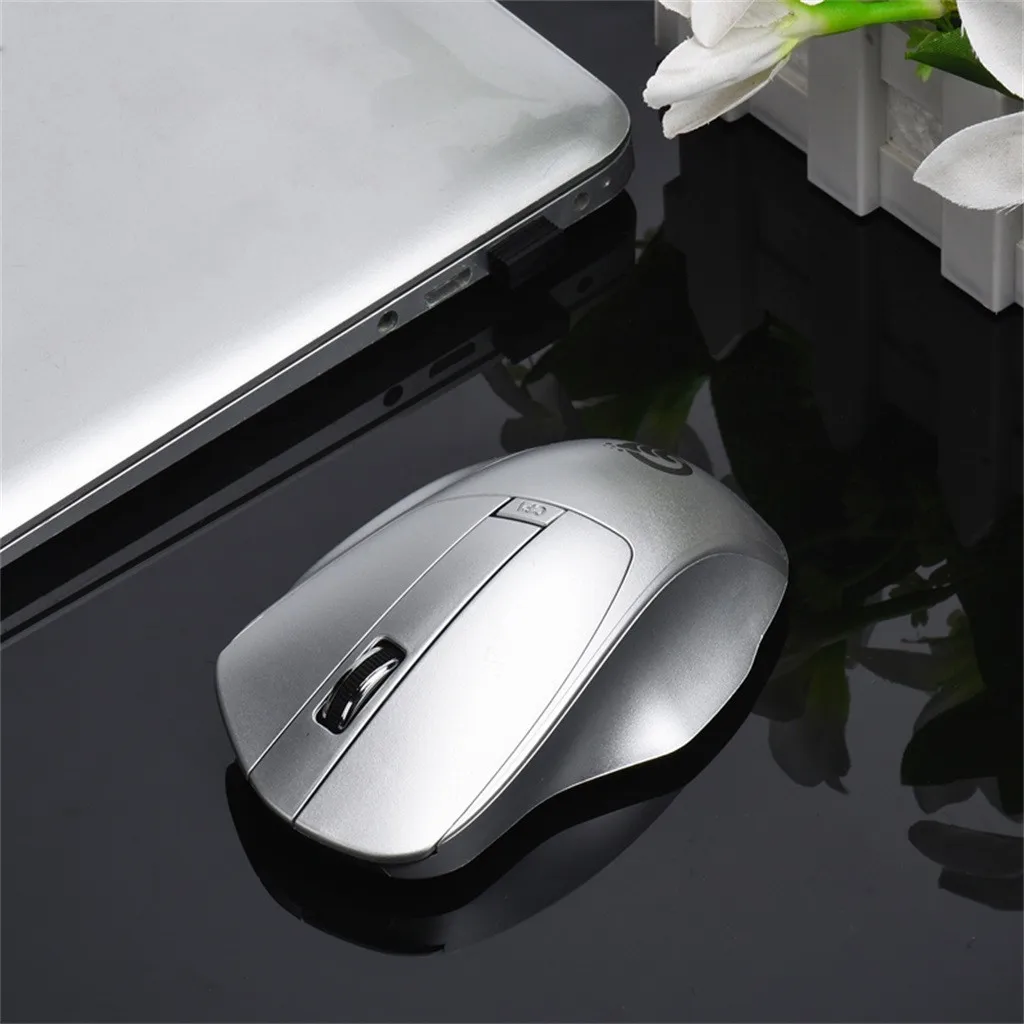 CARPRIE W12 USB Бесшумная беспроводная компьютерная мышь 2,4G эргономичные мыши для компьютерных геймеров покупка