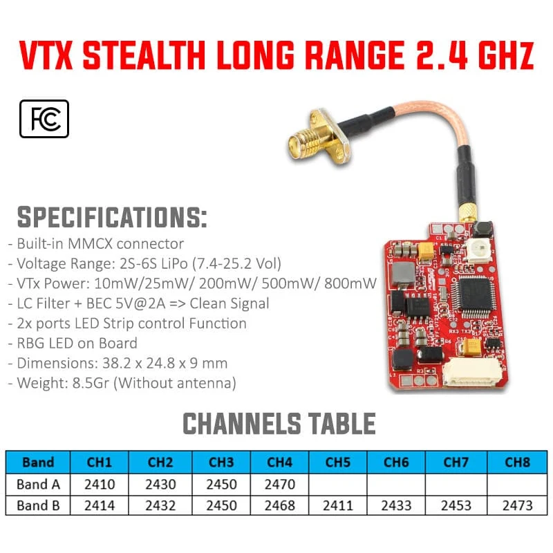 FuriousFPV 2,4 Ghz FCC Combo TrueD-XVTX длинная четкость Восстановленный приемник для Fatshark HDO Доминатор V1 V2 V3 FPV очки