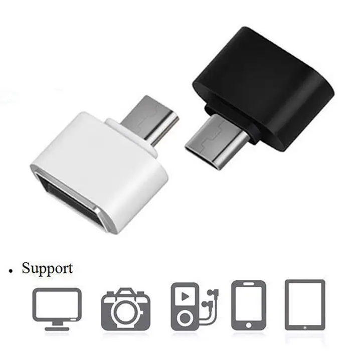 

General Phone Cable Data OTG Adapter Micro USB 2.0 V8 Cell Mobile Phone TV Camera Android for Huawei Xiaomii Samsung Black White