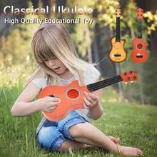 Изысканная Классическая гитара укулеле для начинающих, детские игрушки, образовательный музыкальный инструмент, игрушка на Рождество, день рождения, подарок для детей