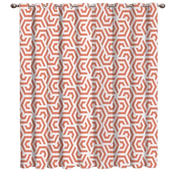 

Repeating Hexagonal Pattern Window Treatments Curtains Valance Room Curtains Large Window Window Curtains Dark Living Room Black