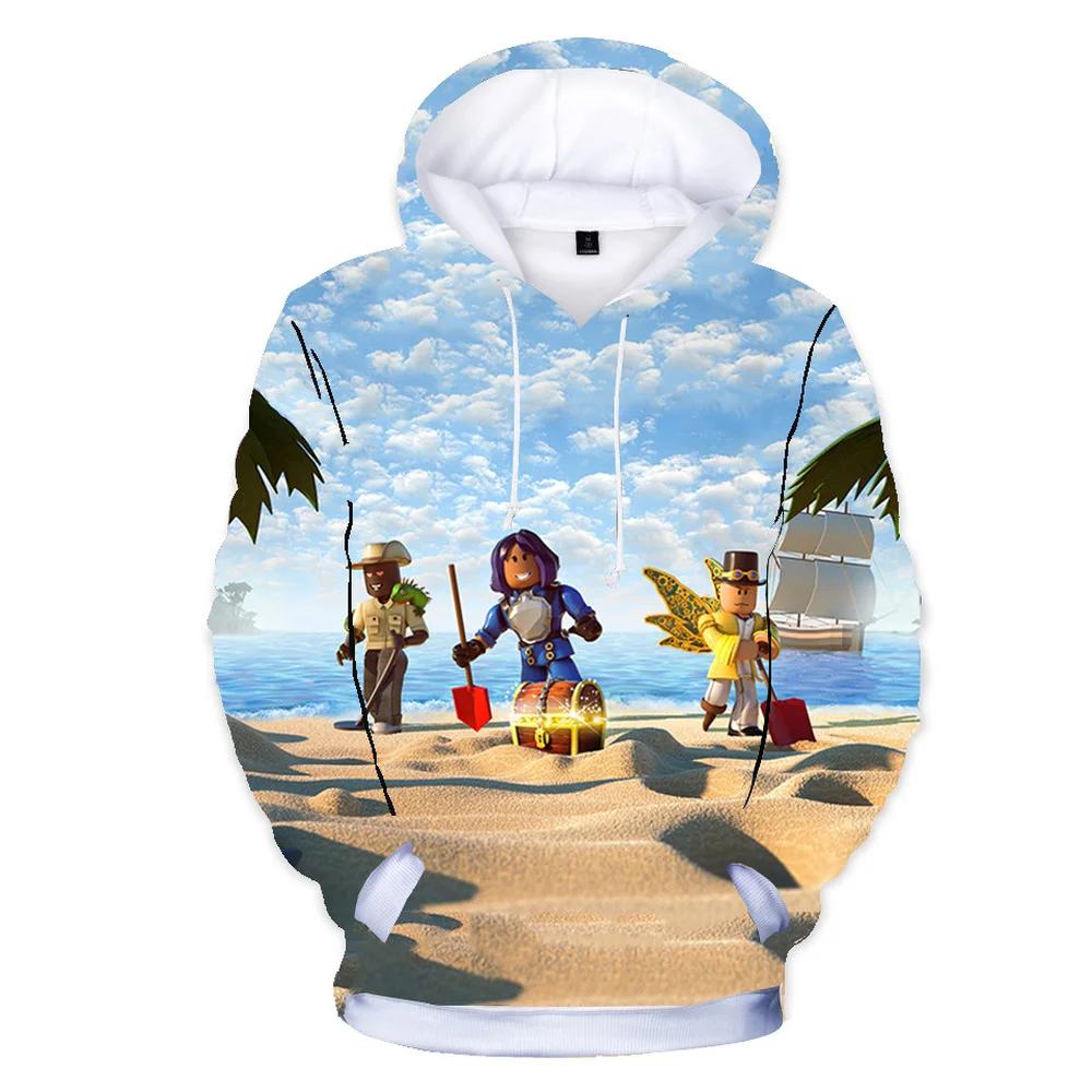 2021 Новый robloxs свитер с капюшоном для мальчика майка длинным рукавом детские