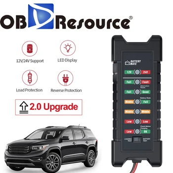 

Car Battery Tester 24V 12V Truck Motorcycle Digital Alternator Battery Detector Checker Auto Diagnostic Tool Automotive Scanner