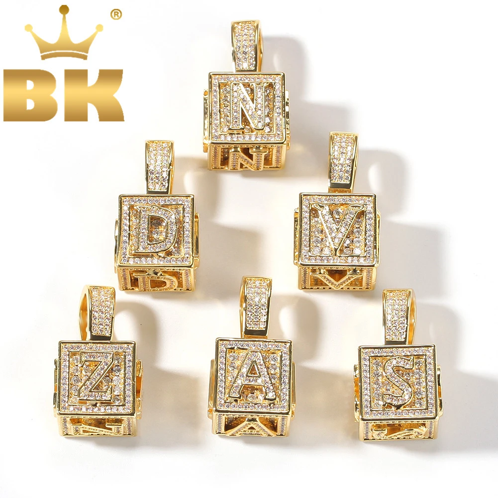 BLING KING ожерелье с квадратным блоком и буквенным принтом английские буквы модные