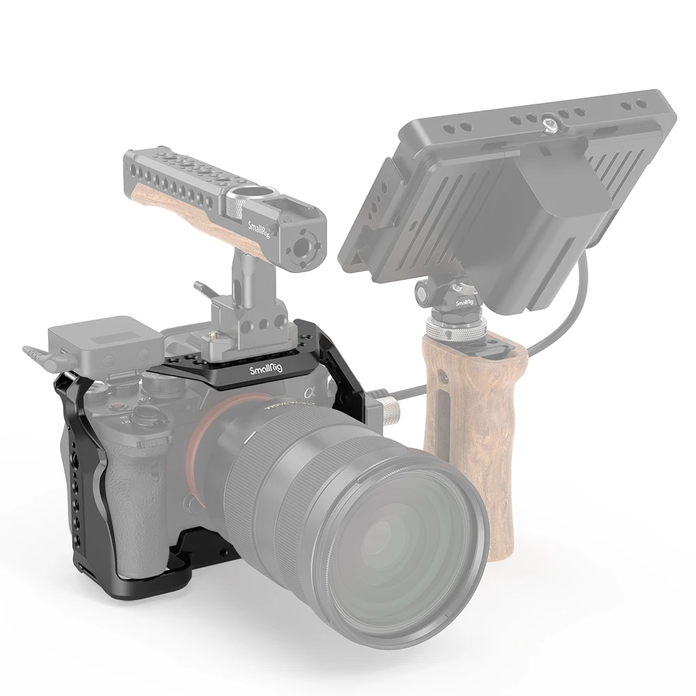 Gaiola para Sony Gaiola da Câmera com Sapata Montagem + Nato Smallrig Dslr Alpha 7s Iii Fria Ferroviário Vídeo Faça Você Mesmo Gaiola Rig-2999 A7s3 A7siii - Image 6