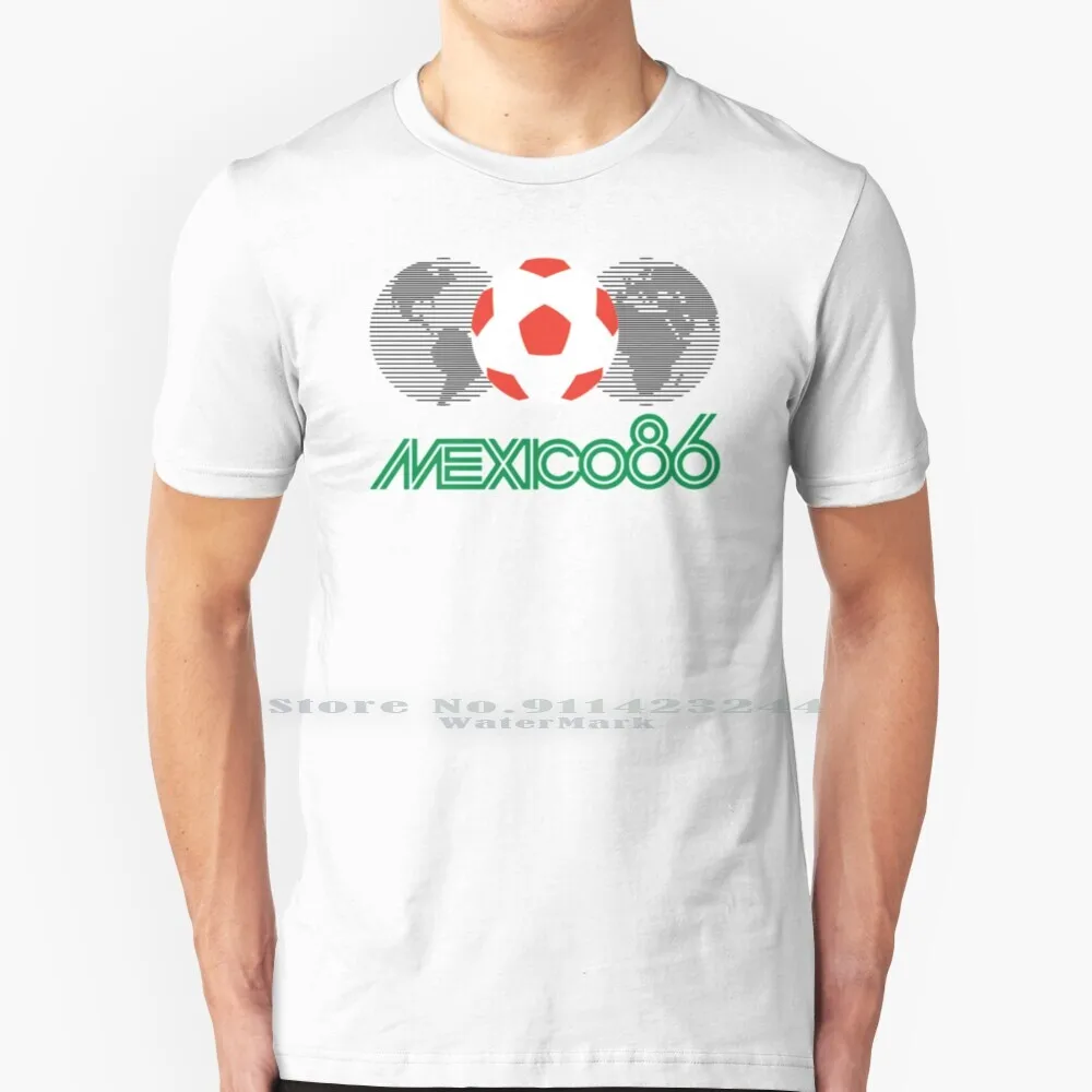 Messico 86 Maglietta Cotone 6Xl Messico 1986 Calcio 86 Calcio Retro Inghilterra Argentina Maradona Mano Di Dio Cool
