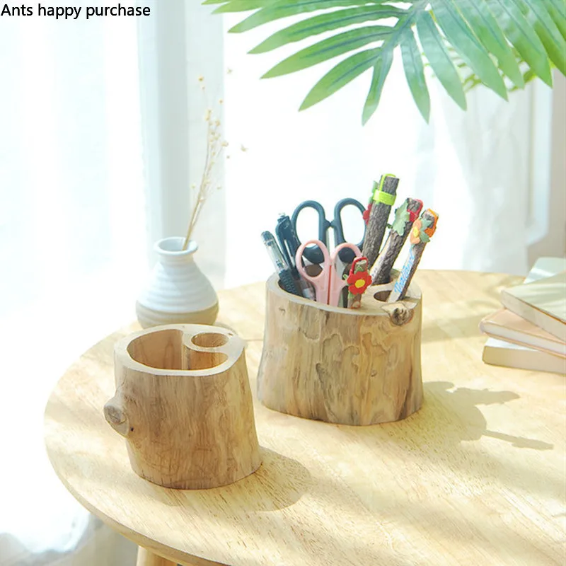 Японский стиль, держатель для ручек из цельного дерева, Ретро стиль, ручная работа, для офиса, для учебы, настольный деревянный держатель для ручек, бытовая коробка для хранения