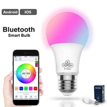 16 Colors Mesh Smart bulb Bombilla Spotlight LED Smart Bulb Bluetooth Bulb Speaker LED Smart Bulb Dimmable LED Bulb Timer mode 3