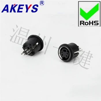 

6PCS MDC-4-40 circular keyboard plug DIN socket S terminal 6 feet 4 pins 4 cores socket mother