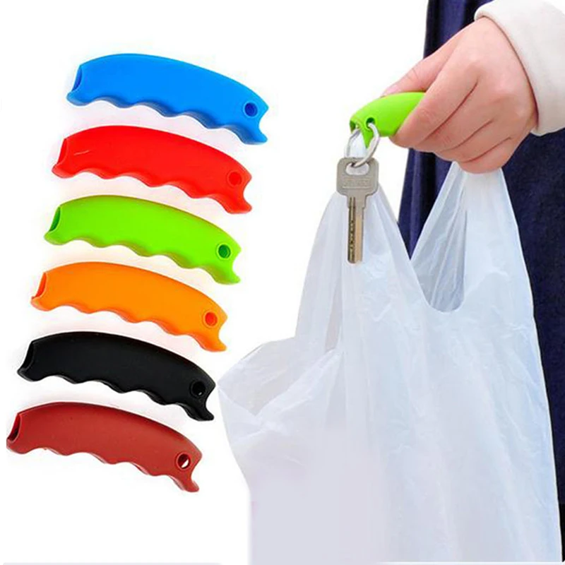 Модная силиконовая ручка для сумки-переноски, инструменты с защитой от ручного труда, диспенсер для продуктов, сумка для покупок, сумка с ручками, зажимы, кухонные инструменты