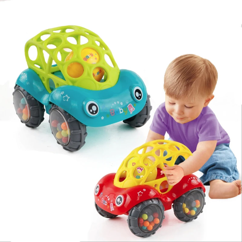 Baby Car Doll Toy Crib Mobile Bell Rings Grip Hand Catching Ball s for Newborn s 1