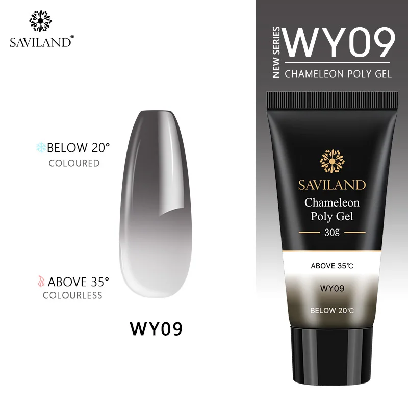 WY09 Saviland 30 мл термальный Быстрый строительный акриловый поли гель замочить от изменения температуры строительный Гель-лак для нейл-арта лак - Цвет: WY09