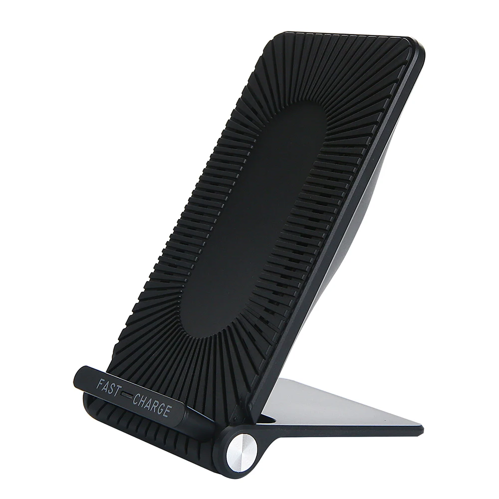 black Qi Беспроводное зарядное устройство для iPhone 11 Pro XS Max X 10 Вт быстрая Беспроводная зарядка беспроводное автомобильное зарядное устройство для samsung S10 Xiaomi - Тип штекера: black