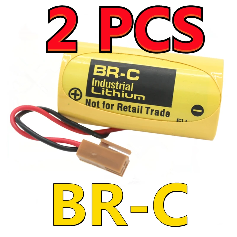 3V 5000mAh PLC Lithium Battery with Plug for Fanuc Batteries BR-C A02B-0120-K106 A98L-0031-0007 BR26500