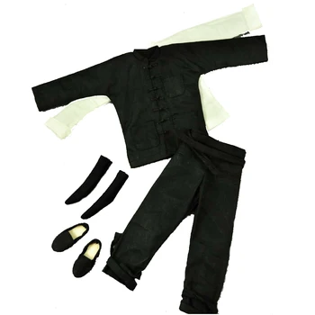 

ZYTOYS 1/6 Tang Costume Black long Sleeves Chinese Traditional Man Clothes Set For 12" Action Figure Collectible Accessories
