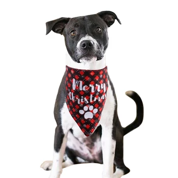 

Buffalo Plaid Pet Bandana Christmas Bandana Handkerchiefs, Scarves Triangle Bib Decoration for Christmas