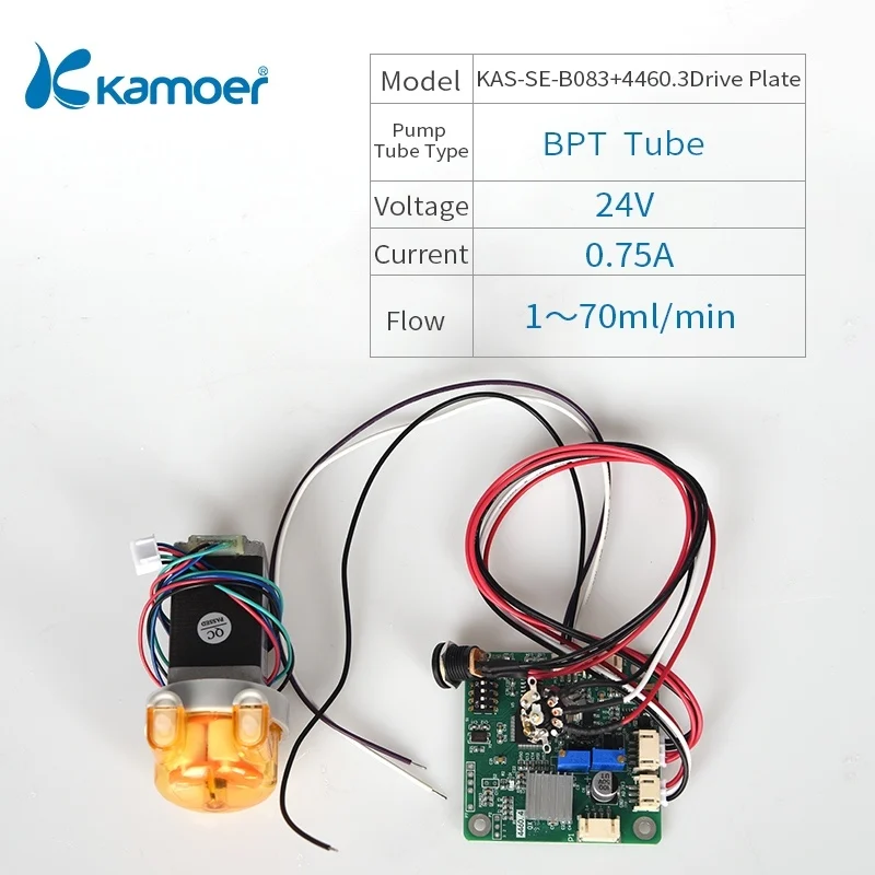 KAS-SE-B083-4460.3 Kamoer марки KAS 12В Перистальтический насос шаговый двигатель водяной насос с использованием геотермальной энергии(, PCB Управление Поддержка, точные Управление, цифровой Управление - Напряжение: KAS-SE-B083-4460.3