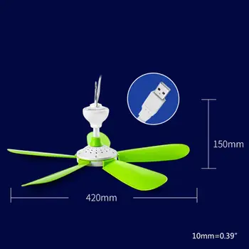 

Remote Control Timing 5W Ceiling Fan Air Cooler 3 Speed USB Fan for Bed Camping