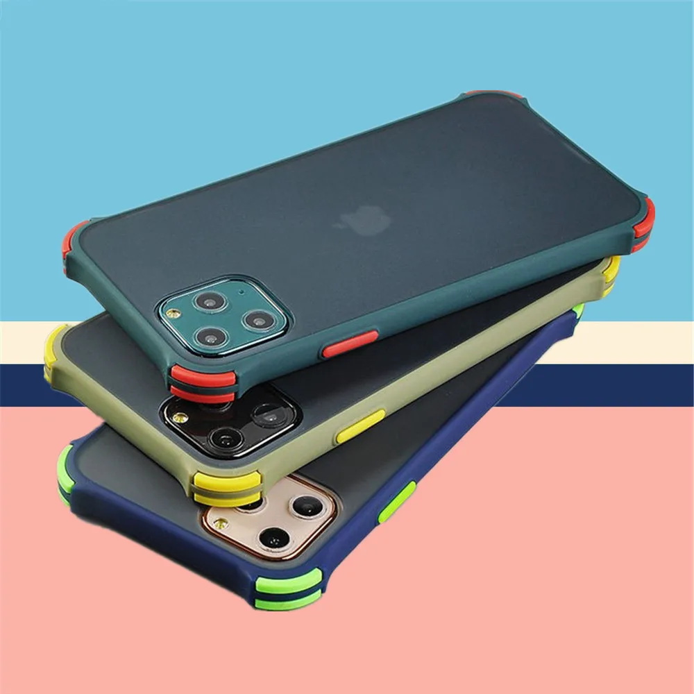 Матовый противоударный силиконовый чехол бампер для телефона iPhone 11 Pro Max 6 5 1 8 XS MAX