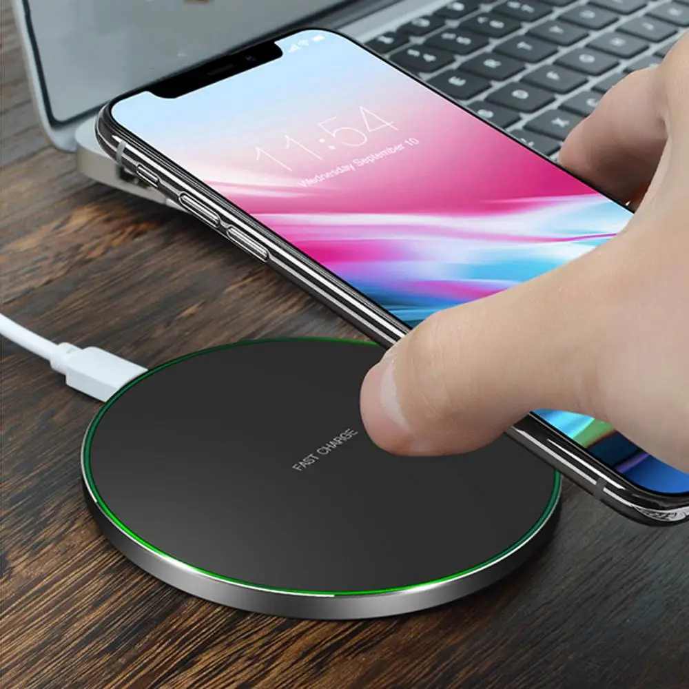 15W Qi Quick Wireless Charger USB Induction Charger for iPhone 8 Plus/ X 11 Pro XS Max XR for Samsung Galaxy S20 S10 S9 Note10 9