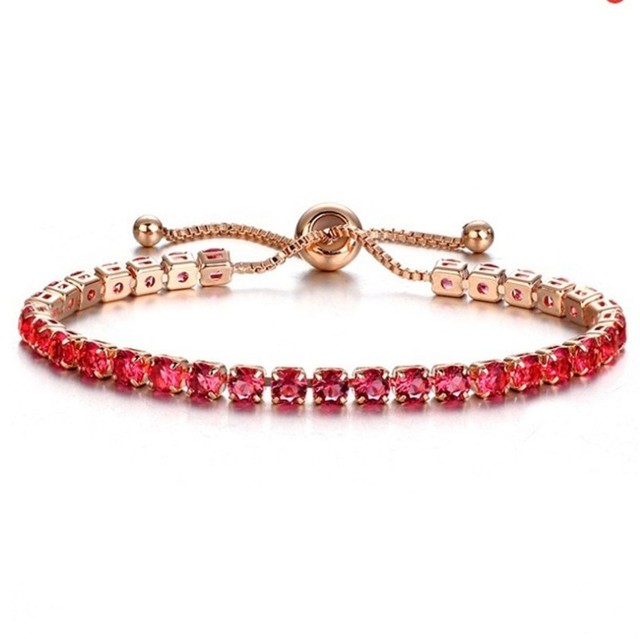 Crystal Charm Bracelets for Women Fashion Cubic Zirconia Tennis Bracelet Bangle Wedding Daily Jewelry Adjustable Gift
