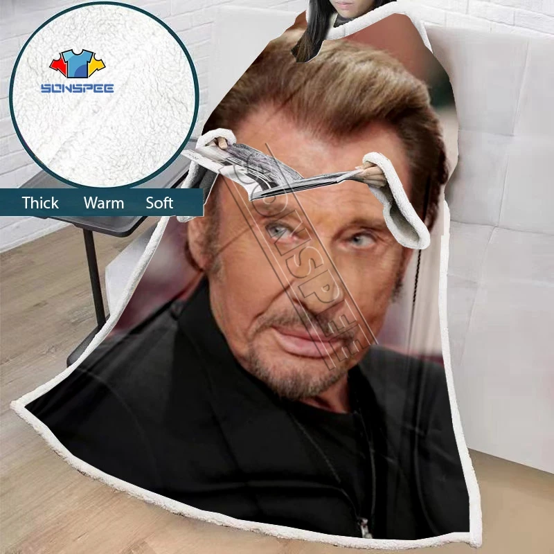 Новинка, 3d принт, рок-певец, Джони Халлидей, одеяло для путешествий, покрывало с рисунком, одеяло для мальчиков и девочек, одеяло для дивана, ленивое одеяло - Цвет: 6