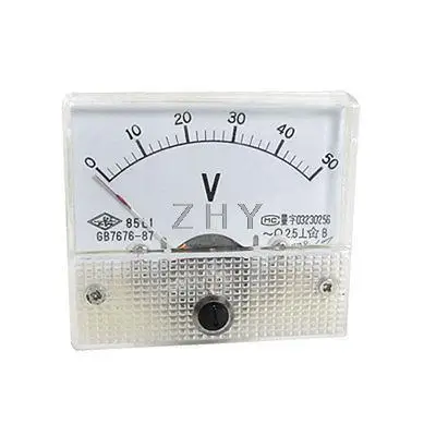 

85L1 AC 0-50V Analogue Needle Panel Meter Voltmeter