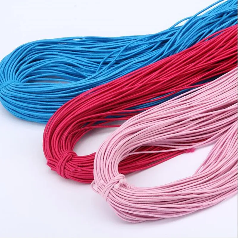 1mm Colorful High-Elastic Round Elastic Band Round Elastic Rope Rubber Band Elastic Line DIY Sewing Jewelry Accessories 9yards - 2