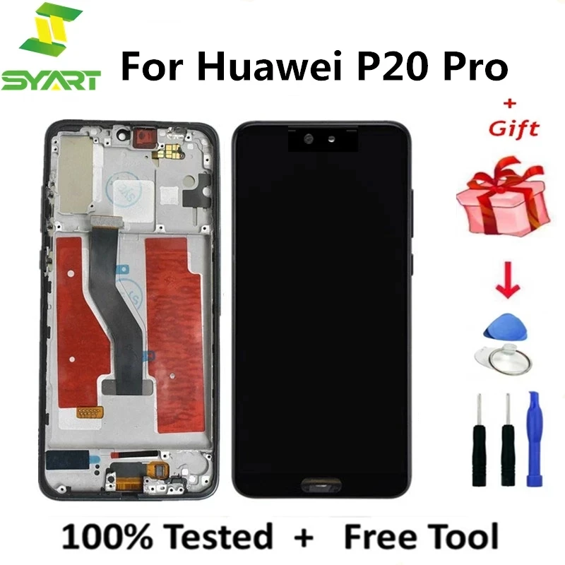ЖК-экран для Huawei P20 Pro с рамкой дисплей сенсорный дигитайзер сборка CLT-AL01 CLT-L29