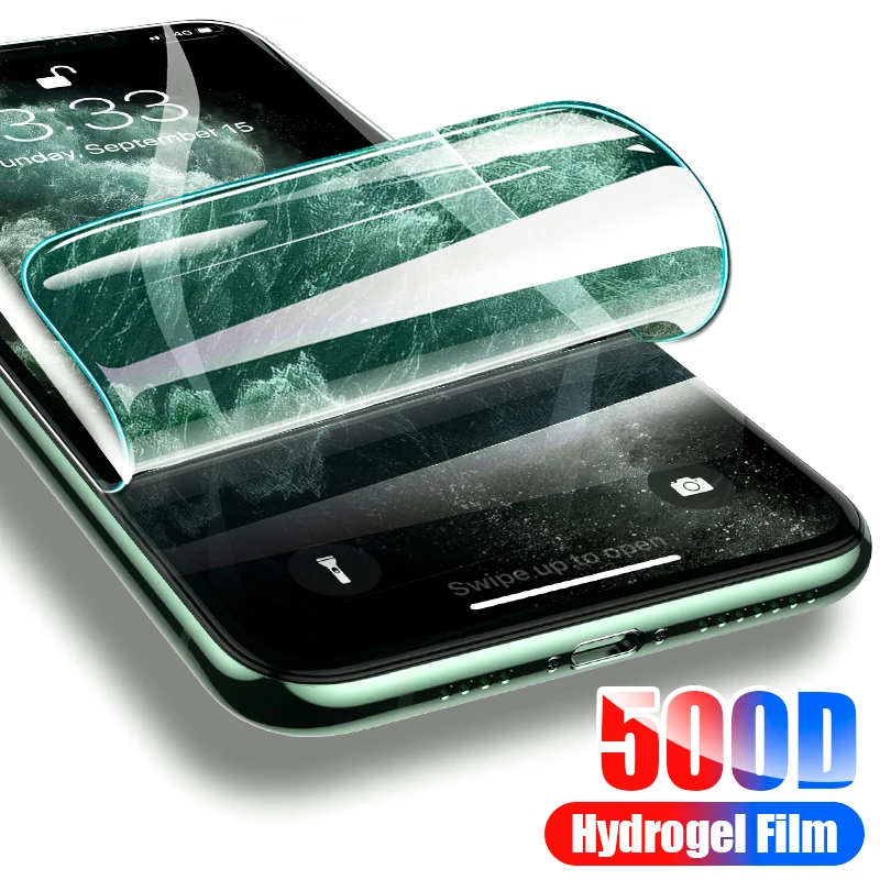 2 шт. Защитная пленка для экрана для iPhone 6 6s 7 8 Plus X Гидрогелевая пленка для iPhone XR XS 11 Pro Max мягкая защитная пленка не стекло